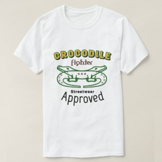 Krokodil typografie ontwerp t-shirt