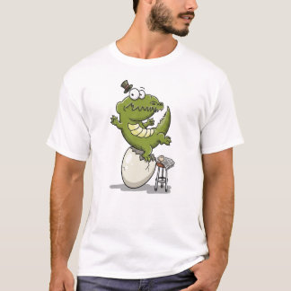 Krokodil uit een ei komend t-shirt