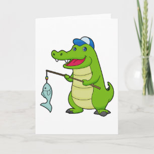 Krokodil Vissende Visser Vissenstaaf Kaart