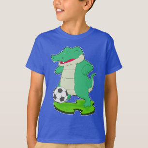 Krokodil Voetballer Voetbal T-shirt