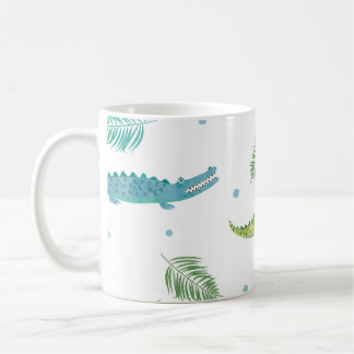 Krokodil Waterverf: alligator patroon Koffiemok
