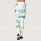 Krokodil Waterverf: alligator patroon Leggings (Achterkant)