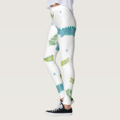 Krokodil Waterverf: alligator patroon Leggings (Links)