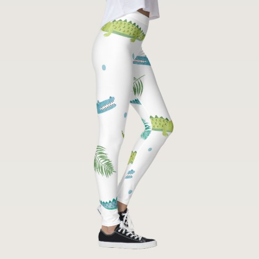 Krokodil Waterverf:  alligator patroon Leggings (Rechts)