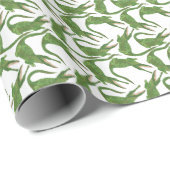 Krokodil Witte Waterverf Array Cadeaupapier (Rol Hoek)