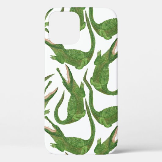 Krokodil Witte Waterverf Array Case-Mate iPhone Case (Achterkant)