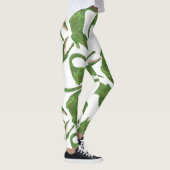 Krokodil Witte Waterverf Array Leggings (Rechts)