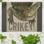 Krokodille Crikey! Theedoek (Gevouwen)