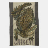 Krokodille Crikey! Theedoek (Verticaal)