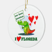 krokodille grappige cartoon ik hou van florida keramisch ornament (Links)