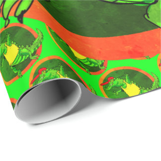 krokodille met shirt met verjaardagsbericht cadeaupapier