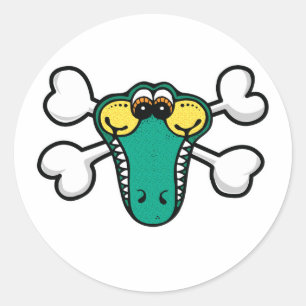 Krokodille Ronde Sticker