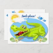 Krokodille Smile! Briefkaart (Voorkant / Achterkant)