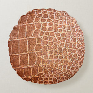 Krokodillederpatroon achtergrondabstract, allig rond kussen