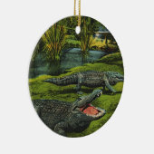 krokodillen, marinespiegels keramisch ornament (Rechts)