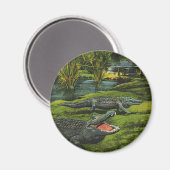  krokodillen, marinespiegels magneet (Voorkant / Achterkant)