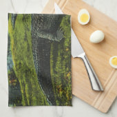  krokodillen, marinespiegels theedoek (Quarter Fold)