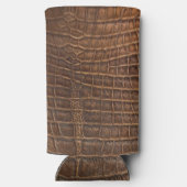 Krokodillenalligator bruin leer-look huid exotisch (Achterkant)