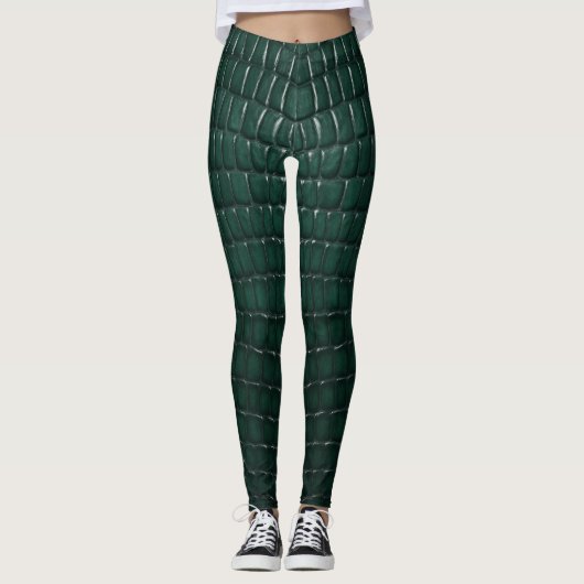 Krokodillenhuid Leggings (Voorkant)
