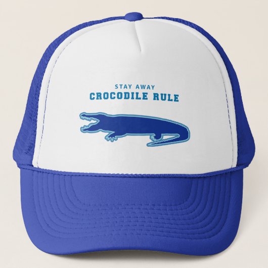 Krokodillenregel (blauw) trucker pet (Voorkant)