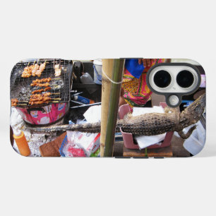 Krokodilvlees BBQ ... Thailand Street Food iPhone 16 Hoesje
