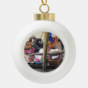 Krokodilvlees BBQ ... Thailand Street Food Keramische Bal Ornament