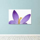 Krokus bloemendelen. canvas afdruk (Insitu (Houten vloer))