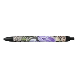 Krokus bloempen zwarte inkt pen