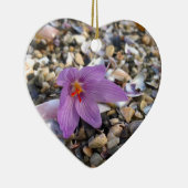 Krokus Heart Ceramic Ornament (Rechts)