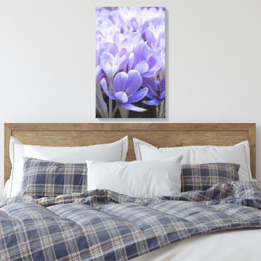 Krokus verpakt canvas print (Insitu (Slaapkamer))