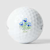Krokusbloemen met tekst golfballen (Voorkant)