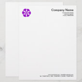 Kromcirkelsymbool 02 - Paars Briefhoofd (Voorkant / Achterkant)