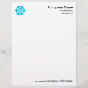 Kromcirkelsymbool 02 - Sky Blue Gepersonaliseerd Briefhoofd