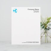 Kromcirkelsymbool 04 - Sky Blue Persoonlijk Briefhoofd (Staand voorkant)