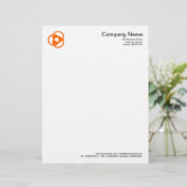 Kromcirkelsymbool 05 - Oranje Gepersonaliseerd Briefhoofd (Staand voorkant)
