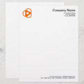 Kromcirkelsymbool 05 - Oranje Gepersonaliseerd Briefhoofd (Voorkant / Achterkant)