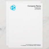 Kromcirkelsymbool 05 - Sky Blue Briefhoofd Ontwerp (Voorkant / Achterkant)