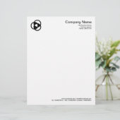 Kromcirkelsymbool 05 - zwart custom briefhoofd (Staand voorkant)