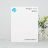 Kromcirkelsymbool - Sky Blue Gepersonaliseerd Briefhoofd (Staand voorkant)