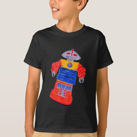 Krome Dome Robot Space Speelgoed T-shirt (Voorkant)