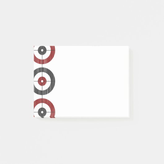 Kromende huizen plakbiljetten post-it® notes (Voorkant)