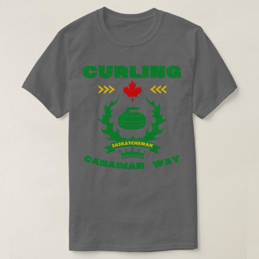 Kromme Canadese weg Saskatchewan T-shirt (Design voorkant)