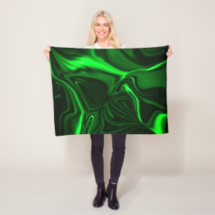 Krommen en vouwen groen nikkel-geplateerd in donke fleece deken