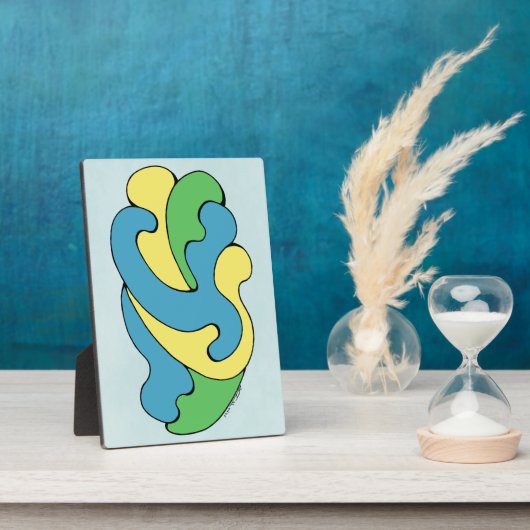 Krommen (geel, blauw, groen) fotoplaat (Zijkant)