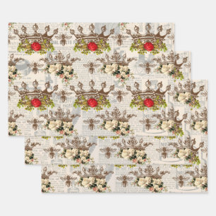  kronen met bijen inpakpapier vel