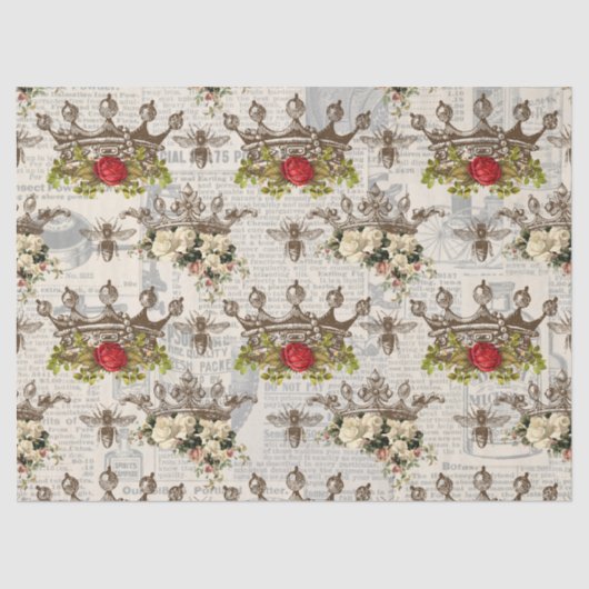  kronen met bijen ontkoppelen tissuepapier (Voorkant)