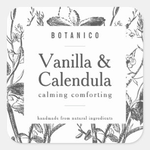 Kronisch grijs wit, modern eenvoudig product vierkante sticker