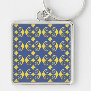 Kronkelend diamantpatroon sleutelhanger