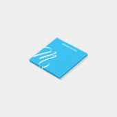 Kronkelig Monogram Kleurrijke Blauwe Aangepaste Na Post-it® Notes (Schuin)