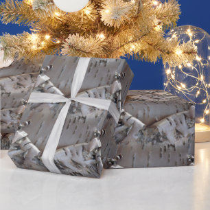 Kronkelige Berkenschors Boom Rustiek Cadeaupapier